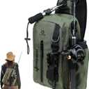Small Fishing Bag with Rod Strap, Portable & Lightweight, Fish Small Tackle bag Fits Tackle Boxes & Gear,Move Freely, Cast Smoothly - Fishing Gifts for Men