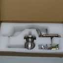 Front Door Handle - Front Door Lock Exterior/Interior Front Entry Handleset with Door Knob, Heavy Duty Keyless Entry Door Handle, Brushed Nickel Plating, Reversible Door Lever for Left & Right