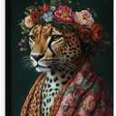 Leopard Portrait Canvas Wall Art Modern Leopard Print Poster Framed Painting Artwork for Home Living Room Bedroom Office Wall Decor 11x15 Inch (Animal-2)