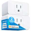 meross Smart Plug Mini, 15A & Reliable Wi-Fi, Support Apple HomeKit, Siri, Alexa, Echo, Google Assistant and Nest Hub, App Control, Timer, No Hub Needed, 2.4G WiFi Only, 2 Pack