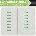 M170642 Lawn Mower Blades for John Deere 42-Inch Deck UC22008 M170639- Includes 2 Bolts and 2 Washers - Fits X330 X350 X354 X370 X380 Z335E Z335M Z345M Z345R,2-Pack