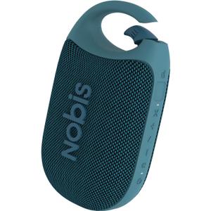 NOBIS Clip N1 Portable Bluetooth Speaker with App, Beat Mode, Up to 24H Playtime, IP68 Waterproof, BT 5.3, HD Sound, Stereo Pairing, Custom EQ, Perfect for Outdoor, Home and Adventure (Blue)