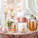 Nuogo 6 Pcs Plastic Candy and Cookie Jar with Lids Decorative Apothecary Jars Candy Buffet Containers Clear Airtight Food Storage Canister Home Decoration(30/42/64/80/90 oz,Classic, Stylish)