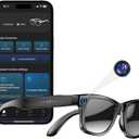 Yowow BIT AI Smart Camera Glasses 8MP Camera for Women Men, 4K Photos & 1080P Video Recording,Anti-Shake, 12H Music/Bluetooth Calls, Real-time Translation/GPT Object Recognition (Sunglasses)