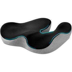 Seat Cushion, X Large Memory Foam Cushion for Office Chair Cushions, Car Seat, Gaming Chair, Ergonomic Cushions Pad Pillow for Sciatica, Tailbone Pain Relief and Long Sitting (Black)