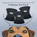 Wegreeco Washable Male Dog Belly Wrap - Pack of 3 - (Black, Black, Black, Large)