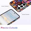 Compatible with MagSafe Case for Samsung Galaxy S26 Ultra, Cute Aesthetic Stained Glass Flower Magnetic Soft TPU and Hard PC Protective Phone Cover for Women Girls - Vividly Colored Floral