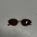 livho 2025 Trendy Oval Sunglasses - Stylish Polarized Shades for Everyday - Retro Metal Frames (Brown/Gold)
