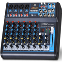 Pyle 8-Channel Bluetooth Studio Mixer - USB, DSP, Phantom Power, DJ/Studio Use