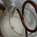 5"&4" Hurricane Glass Candle Holders, Hanging Brass Metal Candle Holder for Pillar Candles Table Coffee Table Decor Interior Decoration (Gold)