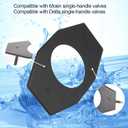 Tandefio 1 Set One Hole Remodel Plate Compatible with Moen Renovation Shower Cover Plate Compatible with Delta Tub Valve for 2 Handle or 3 Handle Shower Updates (13" X 7.5",Matte Black)