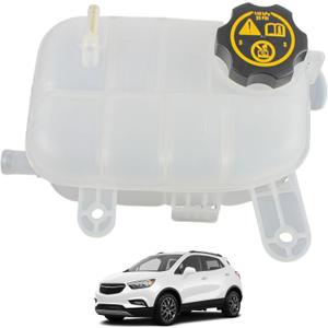 Engine Radiator Coolant Overflow Reservoir Tank With Cap Compatible With 2013-2021 Buick Encore Chevrolet Trax L4 1.4L 1.8L Replaces 95269001 95201979