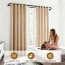 KAMANINA Double Curtain Rod 72 to 150 Inch, Black Wrap Around Drapery Rods