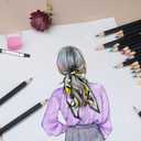 KALOUR 72 Watercolor Pencils Set, Water Soluble with 2 Brushes