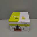 HIWARE 1000ml Glass Teapot with Removable Infuser, Stovetop Safe Tea Kettle, Blooming and Loose Leaf Tea Maker Set (33 oz)