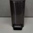 TIPGO Slim Bathroom Trash Can with Lid Soft Close, Step Pedal, 6 Liter / 1.6 Gallon Stainless Steel Trash Bin, Small Garbage Cans for Bedroom, Office, Kitchen (Matte Black)