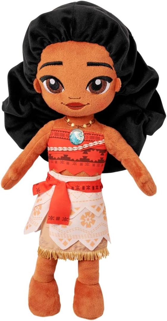 Disney Store Official Princess Plush Doll, Moana, Medium 14 Inches, Soft Plushy with Embroidered Features, Princess Toys for Girls, Disney Dolls, Stuffed Animals for Girls (Moana)
