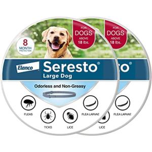 Seresto Large Dog Vet-Recommended Flea & Tick Treatment & Prevention Collar for Dogs Over 18 lbs. | 2-Pack