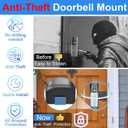 Anti-Theft Doorbell Mount Compatible with Ring Newest 2026 Battery Doorbell/Plus/Pro, No Drill Wireless Video Camera Doorbell Bracket with Rain Cover for Apartment Rental, Not for Security Door