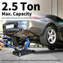 2.5 Ton Car Jack Low Profile Hydraulic Floor Jack, 5500 lbs Capacity, 3.4"-15.2" Lifting Range, Alloy Steel, Black, for Sedans and SUVs