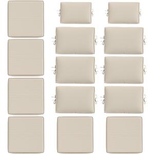 Kimunuk 14 Pcs Outdoor Cushion Slipcovers AllWeather Patio Cushion Covers, Replacement Waterproof with Zipper for Patio Furniture, Sectional Couch 3 Sizes, Covers Only