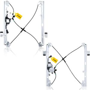 741-644 741-645 Front Driver and Passenger Side Power Window Regulator And Motor Assembly Fit for Chevy Silverado 1500 2500 3500 Tahoe Avalanche Suburban, GMC Sierra Yukon, Escalade EXT ESV, 1999-2006