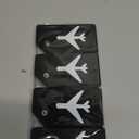 Luggage Tag 8 Pcak - Travel Essentials Accessories for Suitcases Quickly Identify, Travel Tags for Luggage, Backpacks, Bags, Baggage, Cruise Suitcases - Flexible & Bright Silicone (Black