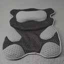 Bath Pillow for Tub Ergonomic Bear Shape Design Bath Pillow for Head and Neck Support SPA Gift Bathtub Pillow 4D Air-Mesh with 8 Suction Cups Washable Gray