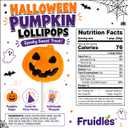 Fruidles Halloween Pumpkin Lollipop Suckers Candy, Spooky, Goody Bag Fillers, Individually Wrapped (24-Pack) (EXP 01/01/27)