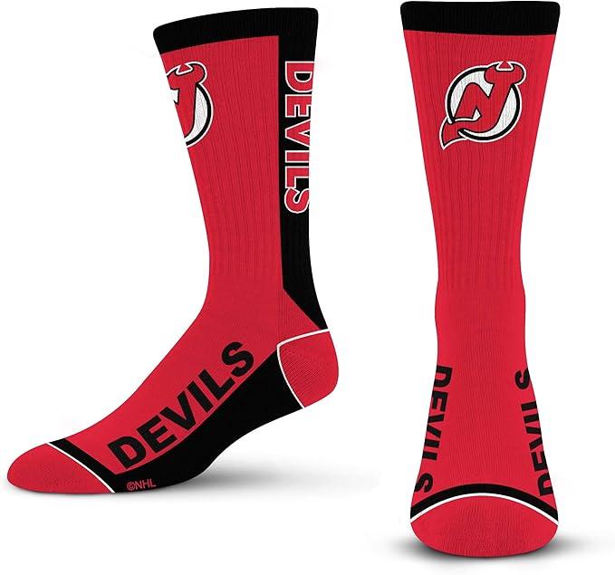 For Bare Feet NHL Unisex Kids Nhl Mvp Crew Sock Youth 2pcs, Adult Size