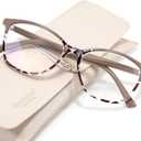 Madison Avenue Square Vintage TR90 Blue Light Blocking Reading Glasses for Women, Anti Eyestrain/Glare Computer Readers (Brown Demi)