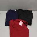 Sweetyweee 3 Pack Plus Size Thermal Shirts for Women Cotton Long Sleeve Ribbed Knit Tops V Neck Slim Fit Underwear Base Layer Size 4XL