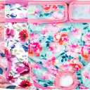 wegreeco Washable Female Dog Diapers Highly Absorbent Reusable Diapers for Dog in Heat Period, 3 Pack (Ink Painting, Large) (Large (15"-17" Waist))