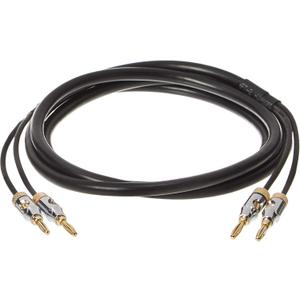 Amazon Basics Banana Plug 16AWG Speaker Cable Wire, CL2 Rated for In-Wall Use, Gold-Plated Banana-Tip Plugs (4mm), Oxygen-Free Copper, 6 Foot, Black