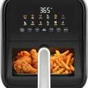 HealSmart 7.5QT Large Air Fryer with Visible Window, 12-in-1 Digital Preset & Custom DIY Functions, Precise Temp Control, Dishwasher Safe Components, Black