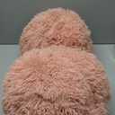 2 Pack Plush Round Ball Throw Pillow 10 Inch Nordic Soft Boucle Pillows Spherical Fuzzy Pillows Circle for Couch Sofa Bed Bedroom Living Room Office School Chair Decorations(Pink)