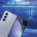 [2Set 6PCS] Screen Protector Compatible with Galaxy Z Fold 5 5G, 2 Inner TPU Films + 2 Outer Tempered Glass + 2 Camera Lens Protectors, High Clarity, Anti-Shatter