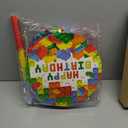 Jexine Block Piñata Set, Birthday Building Piñata with Blindfold Bat Stick
