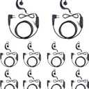A 2 Pin G Shape Earpiece Headset for CP200 GP300 CLS1110 CLS1410 Walkie Talkies/Two Way Radio (Pack of 10)