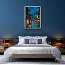 Tokyo Tea House Canvas Wall Art Japanese City Street Coffee Decor painting Pictures Ukiyo-e Illustration Anime Posters Prints for living room Bathroom Bedroom Office Hallway Home Decoration, 24"L x 16"W