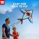 TOY Life 55.9'' Kites Easy to Fly for Kids Adults with 328.1 FT String, Beach Kite Outdoor Game Outside Toys Activity, Beach Toys for Kids, Gift for Boys Ages 4-8