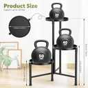3 Tier Corner Plant Stand Indoor Outdoor, Metal Plant Shelf with 10 Inch Wide Tray,Flower Pot Display Holder Iron Rack Organizer Stand for Living Room Office Garden Patio Balcony Black