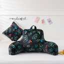 A Nice Night Kids Back Resting Pillow for Reading and Watching TV Bed Rest Pillow to Lounge with Comfortable Back Support Great for The Bed or Couch, Gaming Printed, Matching Cushion Cover