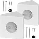 Fan Mounting Box, Ceiling Fan Mounting Bracket, Ceiling Fan Mounting Box, Ceiling Fan Mounting Kit, Fan Mounting Bracket, Fits Cathedral Ceiling Angles of 80 or Up, White, 2-Pack