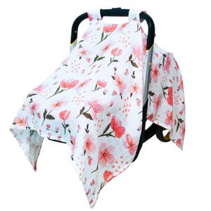 2 x 80S Muslin Car Seat Cover for Babies - Soft & Breathable Infant Carrier Canopy, Lightweight Sunshade for Summer, Universal Fit for Baby Boys & Girls