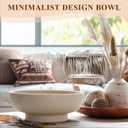 YMXYJM Large Decorative Bowl, Modern Handicraft Resin Bowls for Home Decor, Decorative Fruit Bowl for Kitchen Counter, Stylish Key Bowl for Entry Table, Artificial Stone Resin Beige