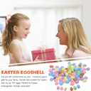 PRETYZOOM 100Pcs Speckled Eggs Hatching Dinosaur Eggs Children's Day DIY Crafts Easter Eggs Ornaments for Decor, 0.6 x 0.7 Inch