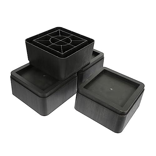 SOLUSTRE 4pcs Adjustable Bed Risers 3 Inches High Furniture Elevator Pads for Bed Couch Sofa Table Non-Slip Lightweight