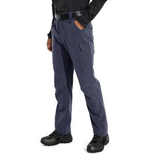KFUBUO Men's Lightweight Ripstop Tactical Cargo Pants, Water Resistant Hiking Work Pants Relaxed Fit Black (32W x 30L, Cool Gray)