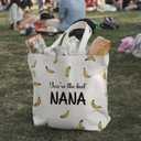 Canvas Tote Bag for Women, Tote Bag with Zipper Inner Pocket